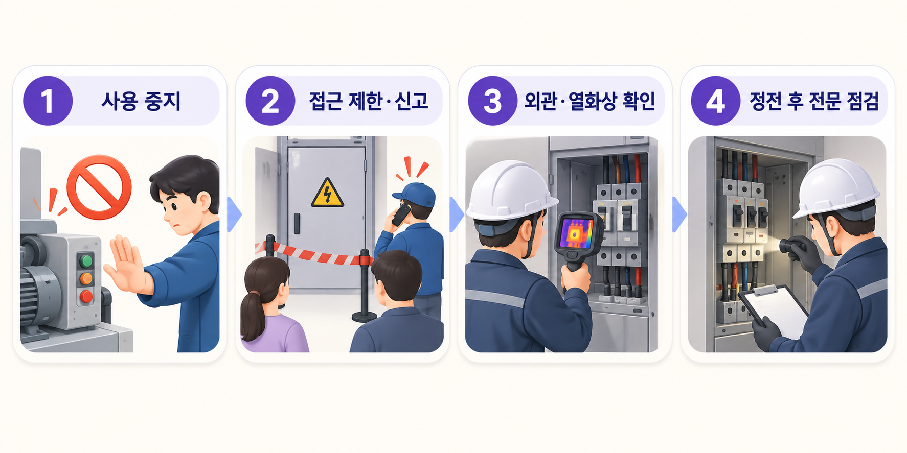 분전반 탄 냄새 발견 시 사용 중지부터 정전 후 전문 점검까지 네 단계 대응 순서